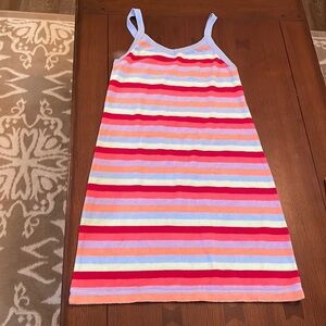 Retro. Y2K Terry cloth spaghetti strap dress. Striped. Small. Retro.